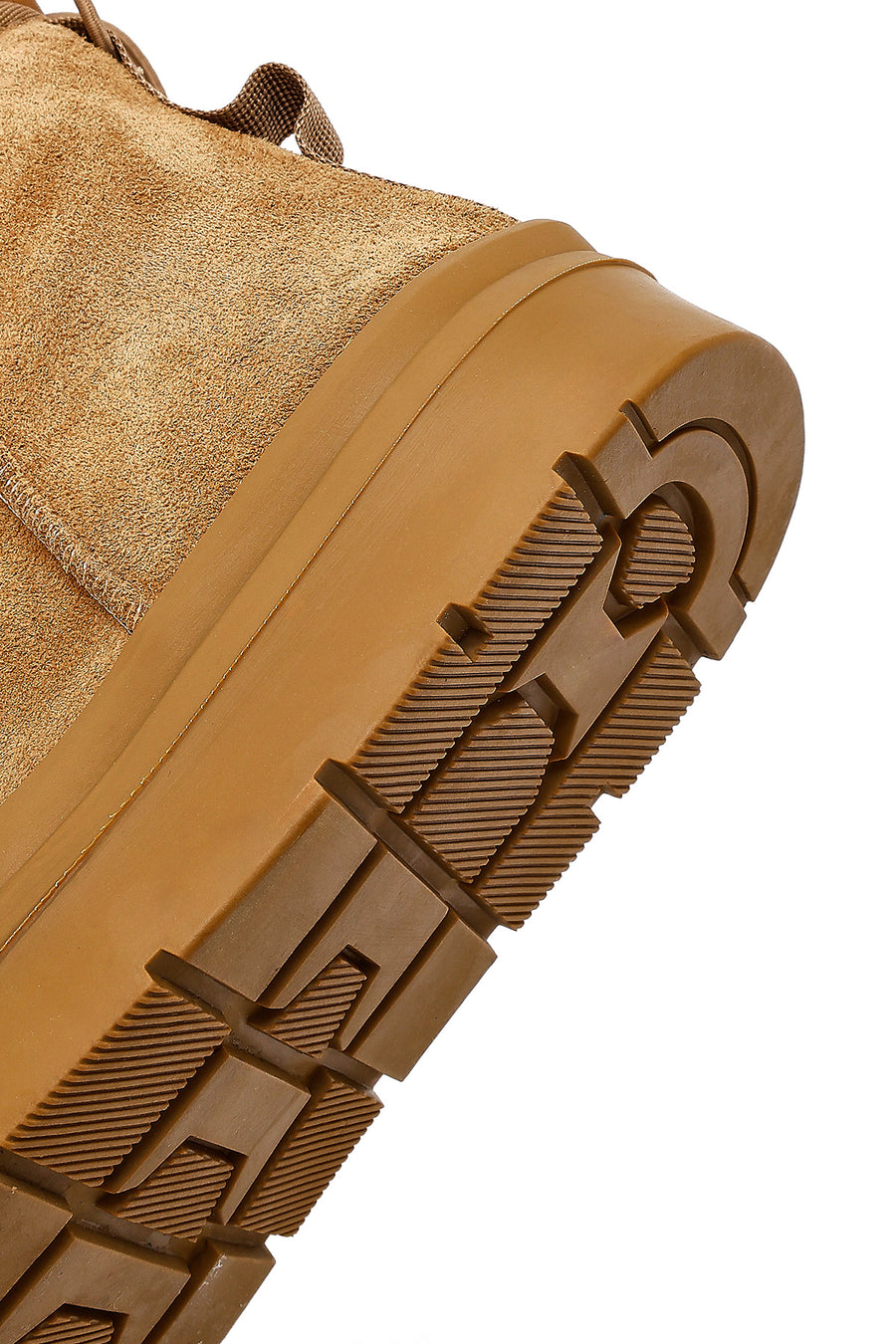 Women's Brown Thick Soled Suede Leather Teddy Boots