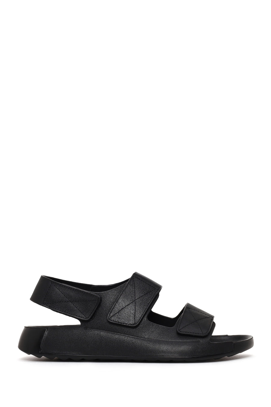 Male Black Strap Leather Sandals 26SFD694018 | Derimod