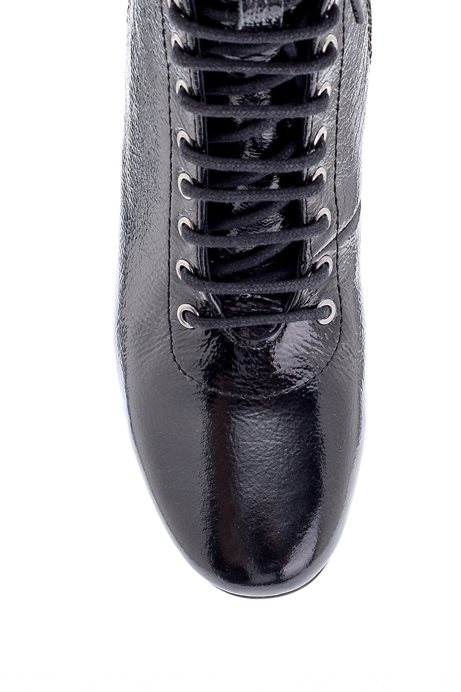 Women's Leather Patent Leather Heeled Boots