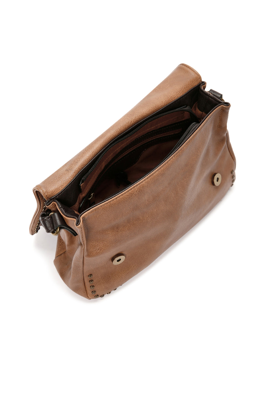 Women's Tan Long Strap Crossbody Bag