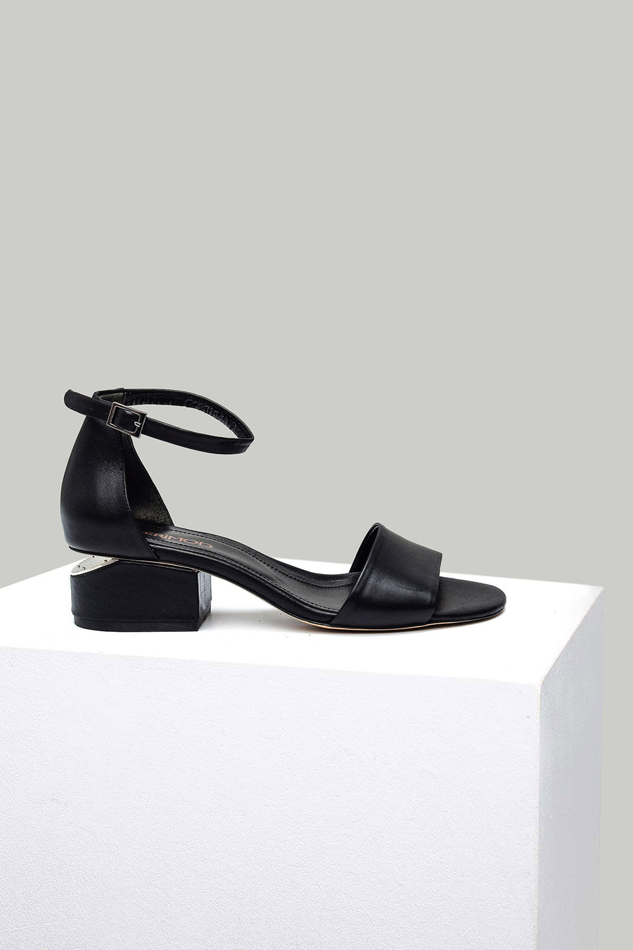 Ankle Strap Women's Leather Heeled Sandals