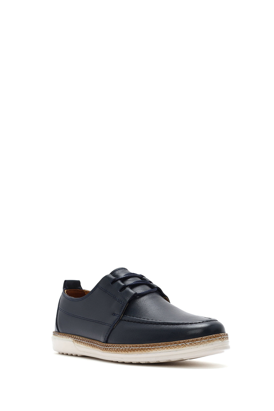 Men's Navy Blue Leather Casual Shoes