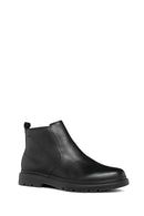 Geox Men's Black Spherica Ec1 Abx Zippered Waterproof Leather Boots | Derimod