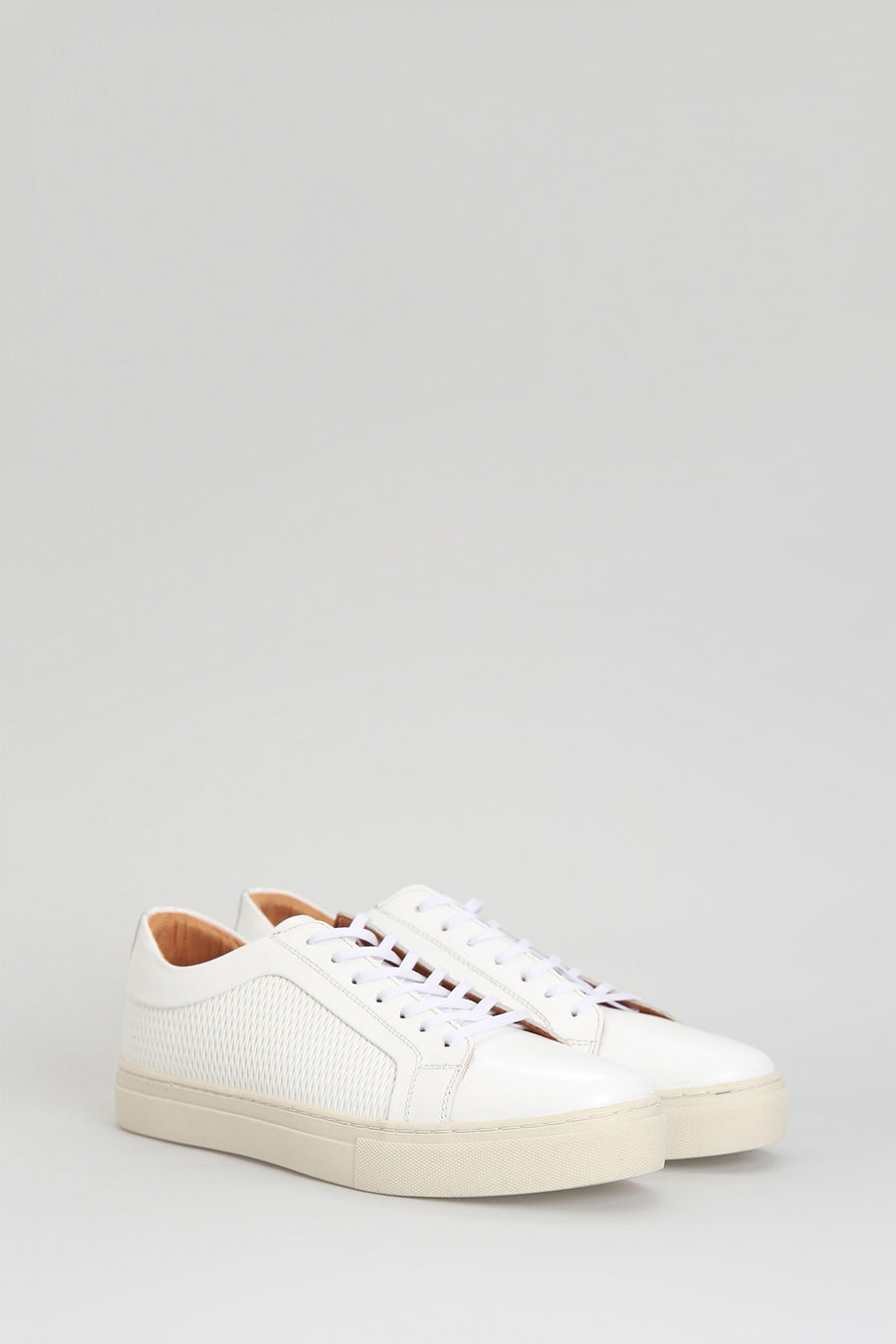 White Men's Leather Sneaker