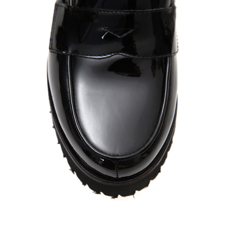 Black Patent Leather Women's Leather Shoes