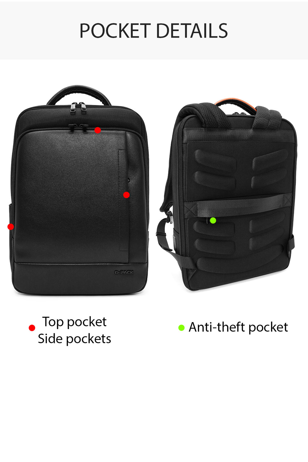 D-Pack Unisex Siyah Sırt Çantası