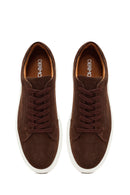 Men's Brown Suede Leather Sneaker | Derimod