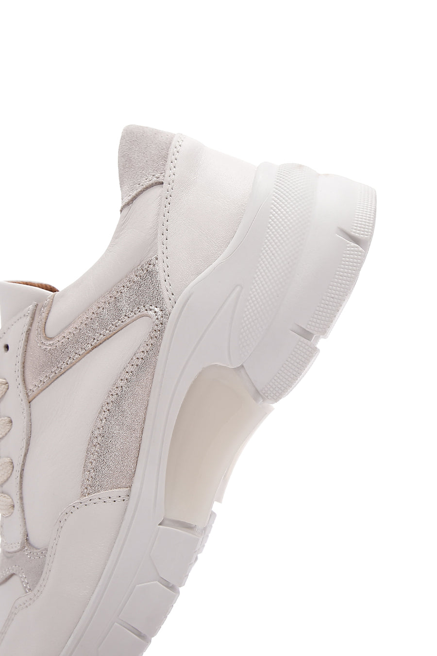 Women's Beige Leather Sneaker