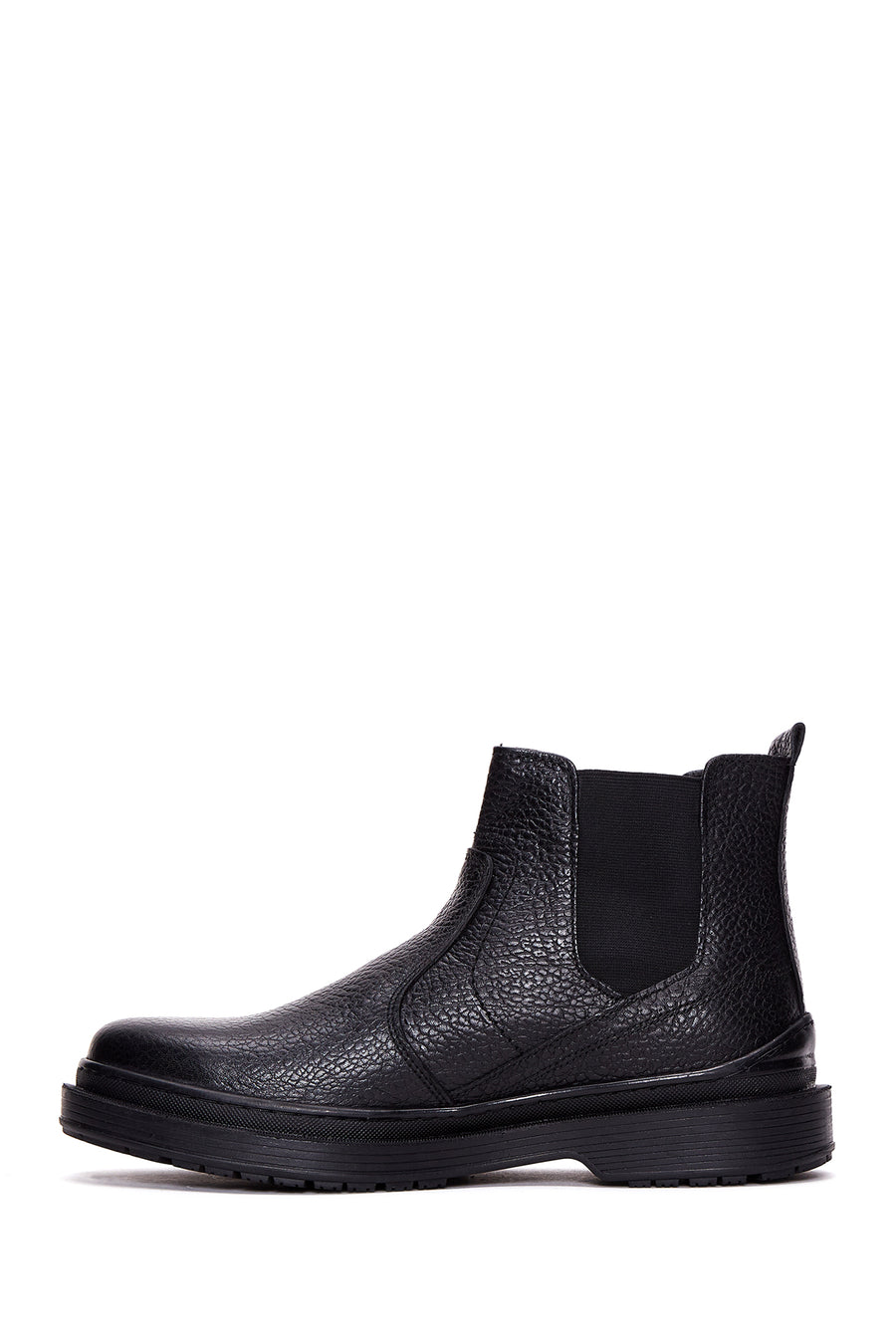 Men's Black Leather Casual Chelsea Boots