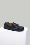 Navy Blue Men's Leather Loafer | Derimod
