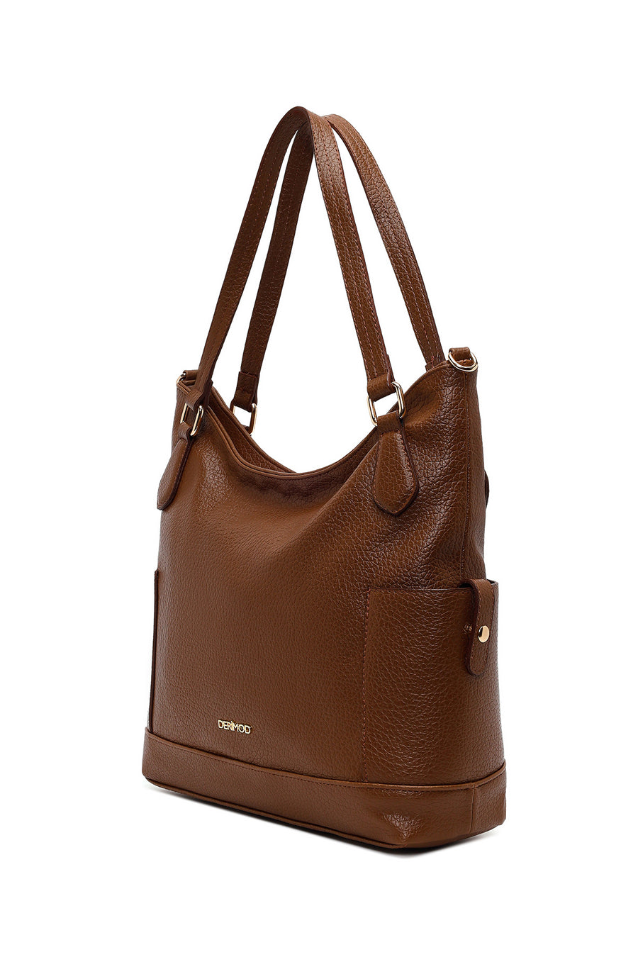 Woman Brown Long-Strap Shoulder Bag