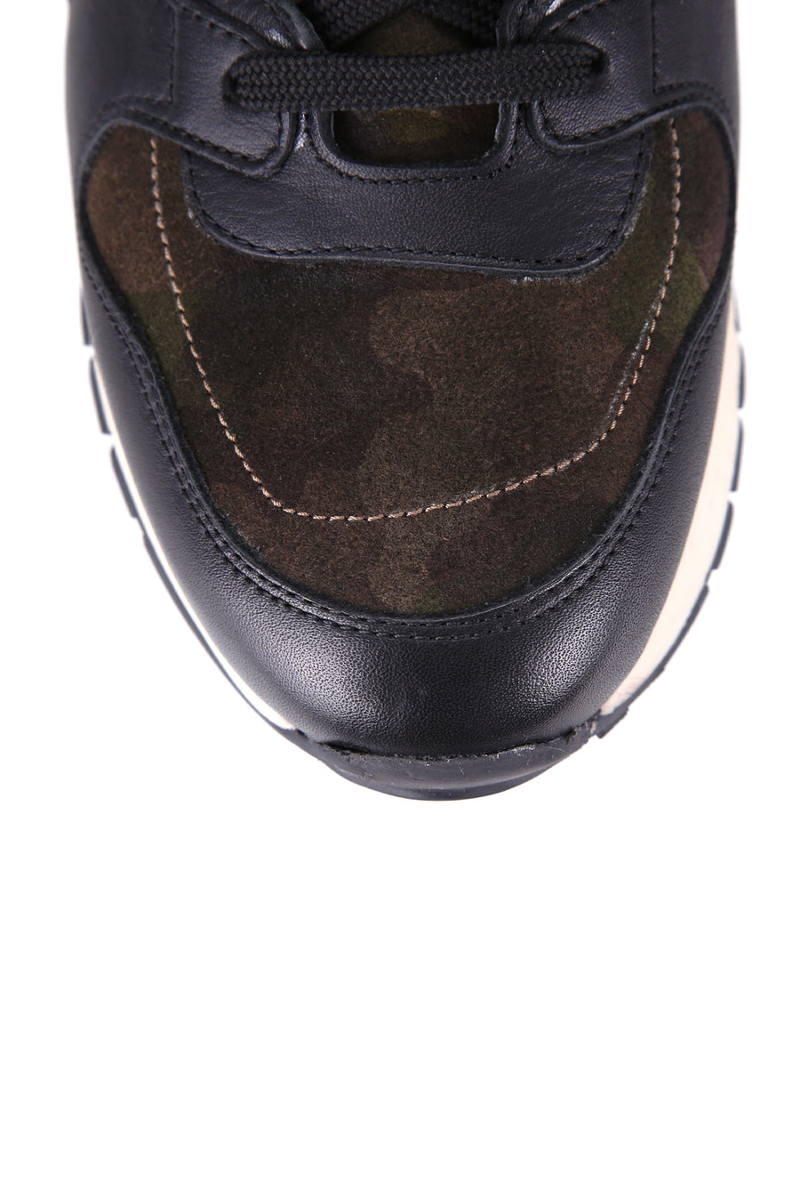 Kamuflaj Desenli Erkek Deri Sneaker