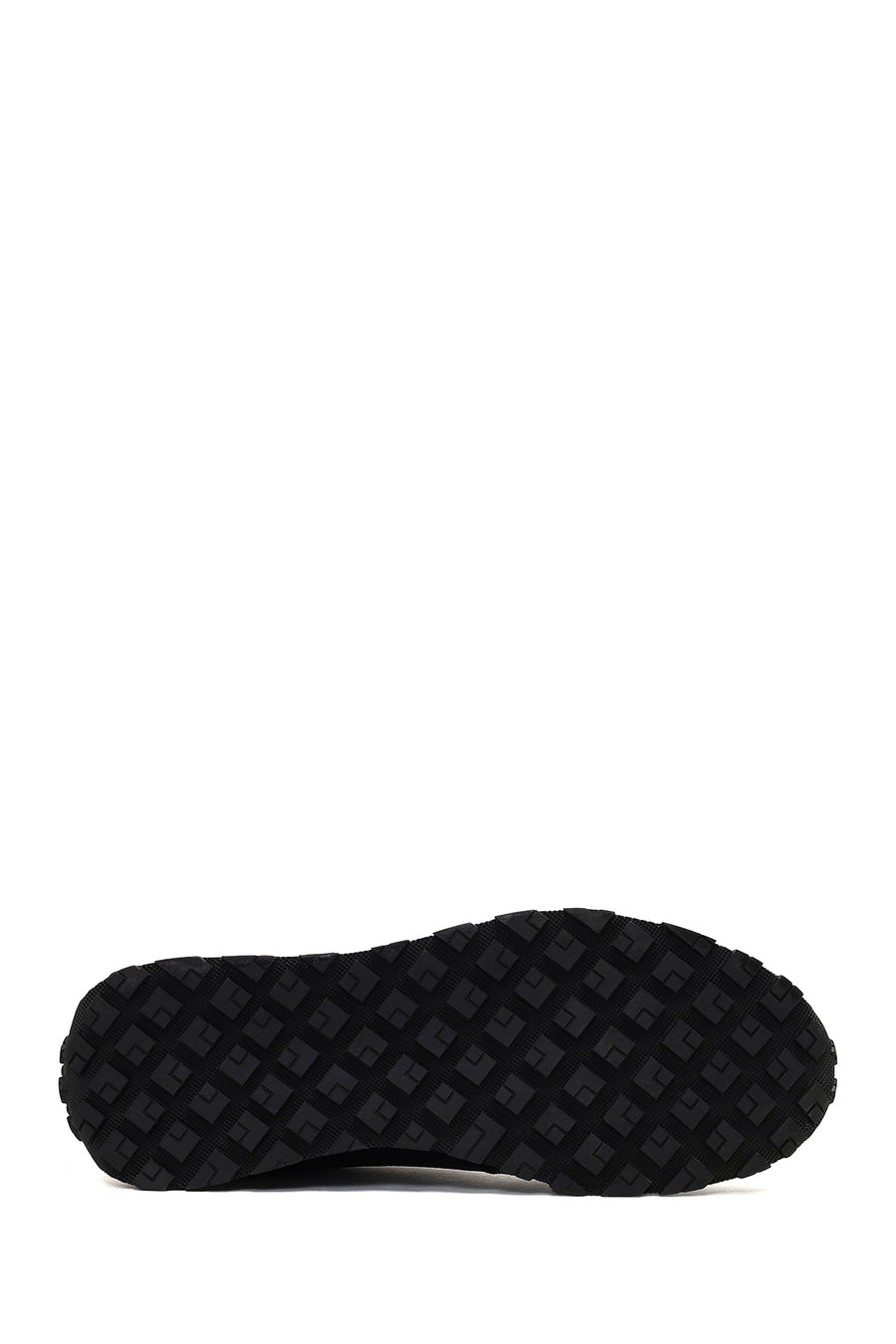 Men's Black Lace-Up Leather Casual Sneaker