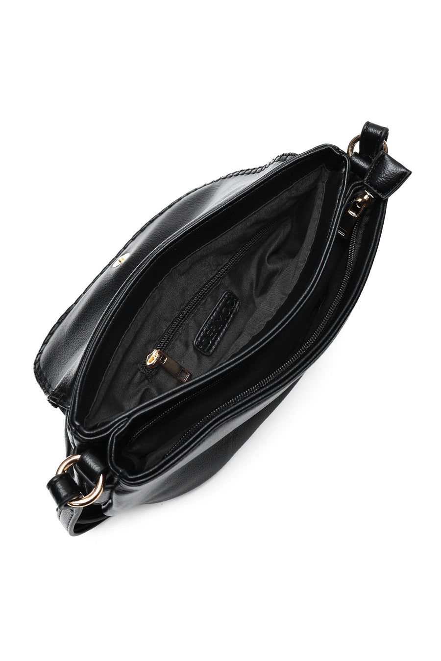 Women's Black Long Strap Crossbody Bag