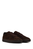 Male Brown Lace-Up Suede Leather Sneaker | Derimod