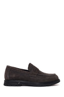 Erkek Gri Süet Deri Casual Loafer | Derimod