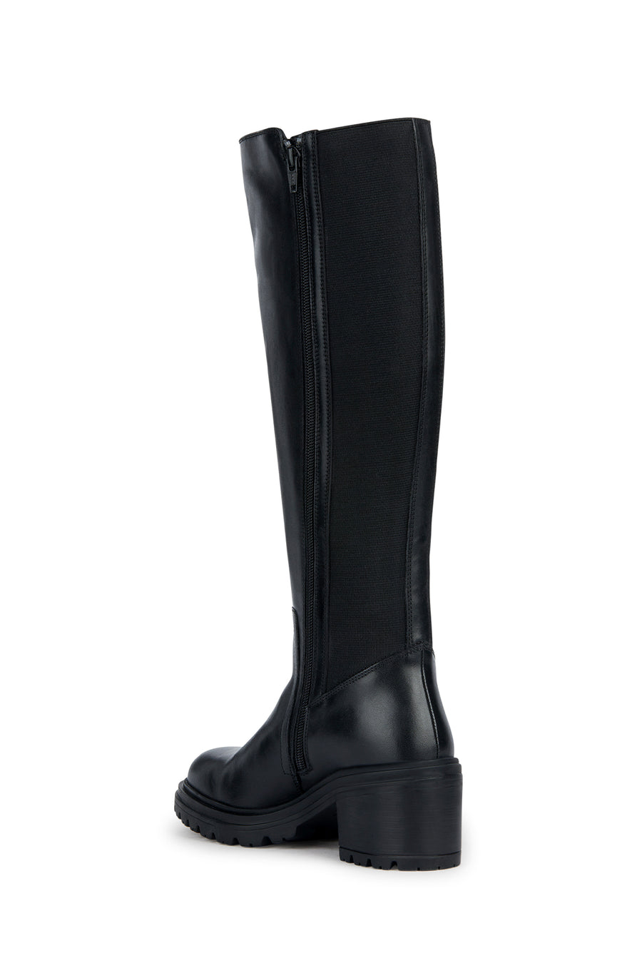 Geox Women's Black Leather Heeled Boots