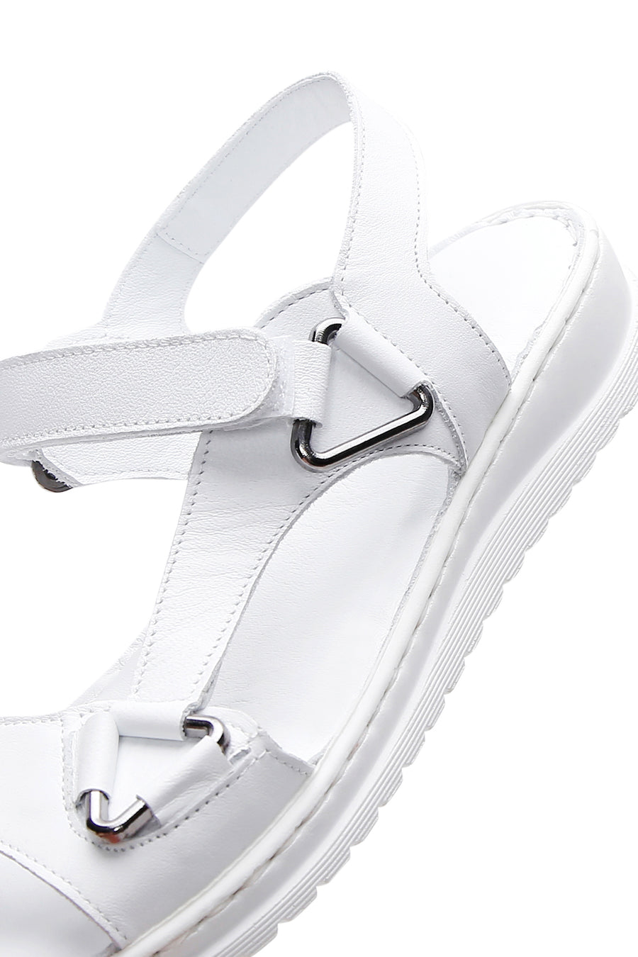 Kadın Beyaz Deri Comfort Sandalet