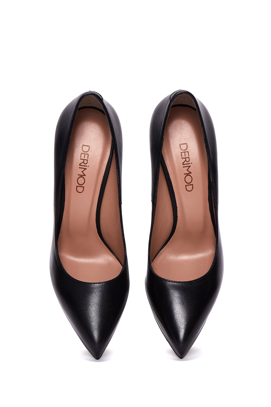 Kadın Siyah Yüksek Topuklu Deri Stiletto