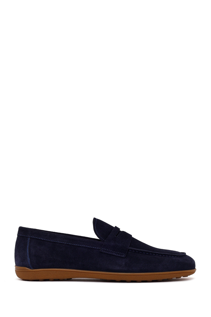 Male Navy Suede Loafer 26SFD620710 | Derimod