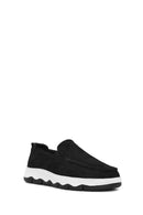 Men's Black Nubuck Leather Comfort Loafer | Derimod