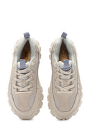 Caterpillar Women's Beige Intruder Essential Lace-Up Suede Leather Sneaker | Derimod