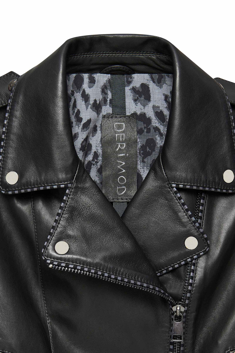 Angel-X Women's Black Biker Leather Jacket