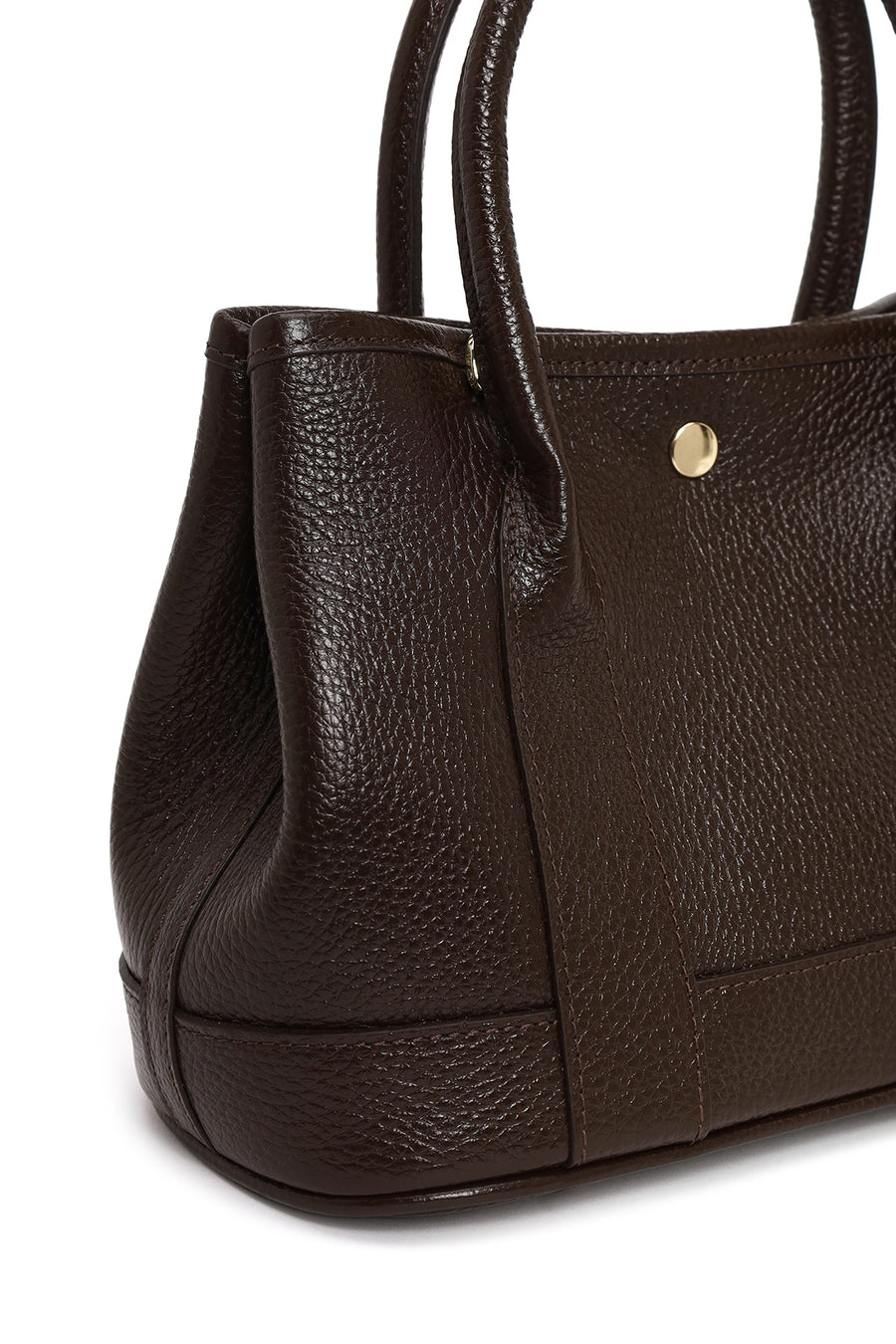Woman Brown Long-Strap Mini Leather Shoulder Bag