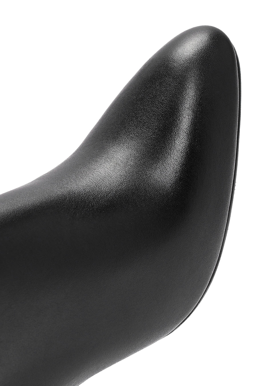 Woman Black Zippered Chunky High Heels Leather Boat