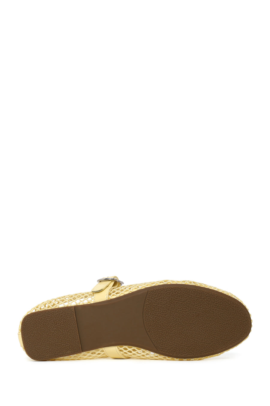 Woman Yellow Mesh Ballerine Shoes