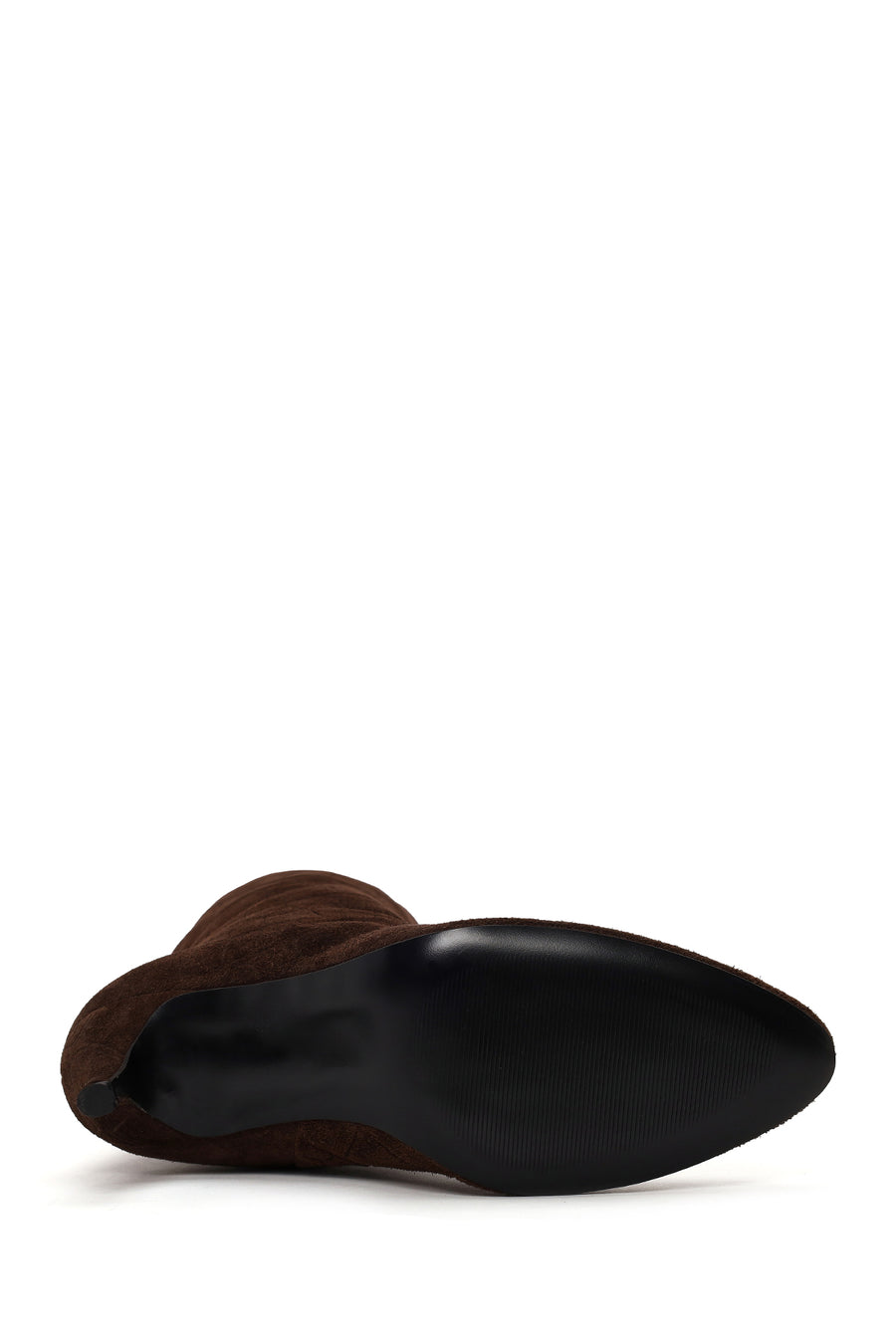 Woman Brown Thin-Heeled Leather Boots