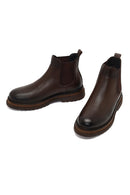Male Brown Leather Chelsea Boots | Derimod