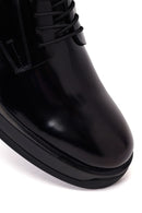 Male Black Lace-up Leather Casual Shoes | Derimod