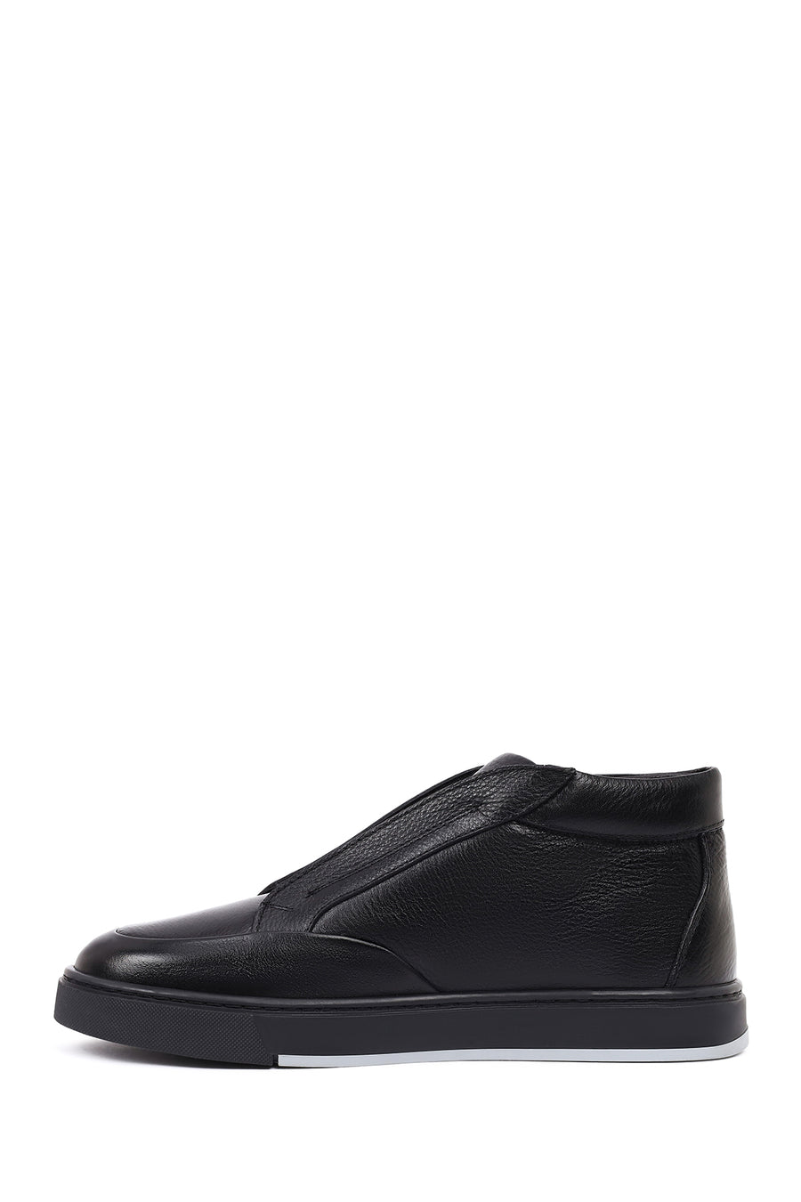 Men's Black Leather Sports Boots
