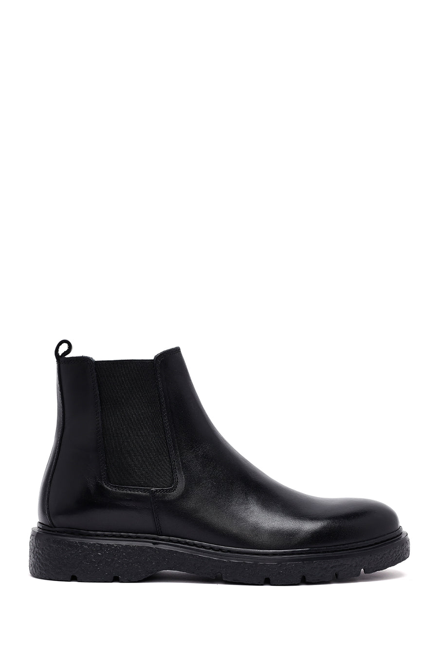Male Black Leather Chelsea Boots 25WFD632718 | Derimod