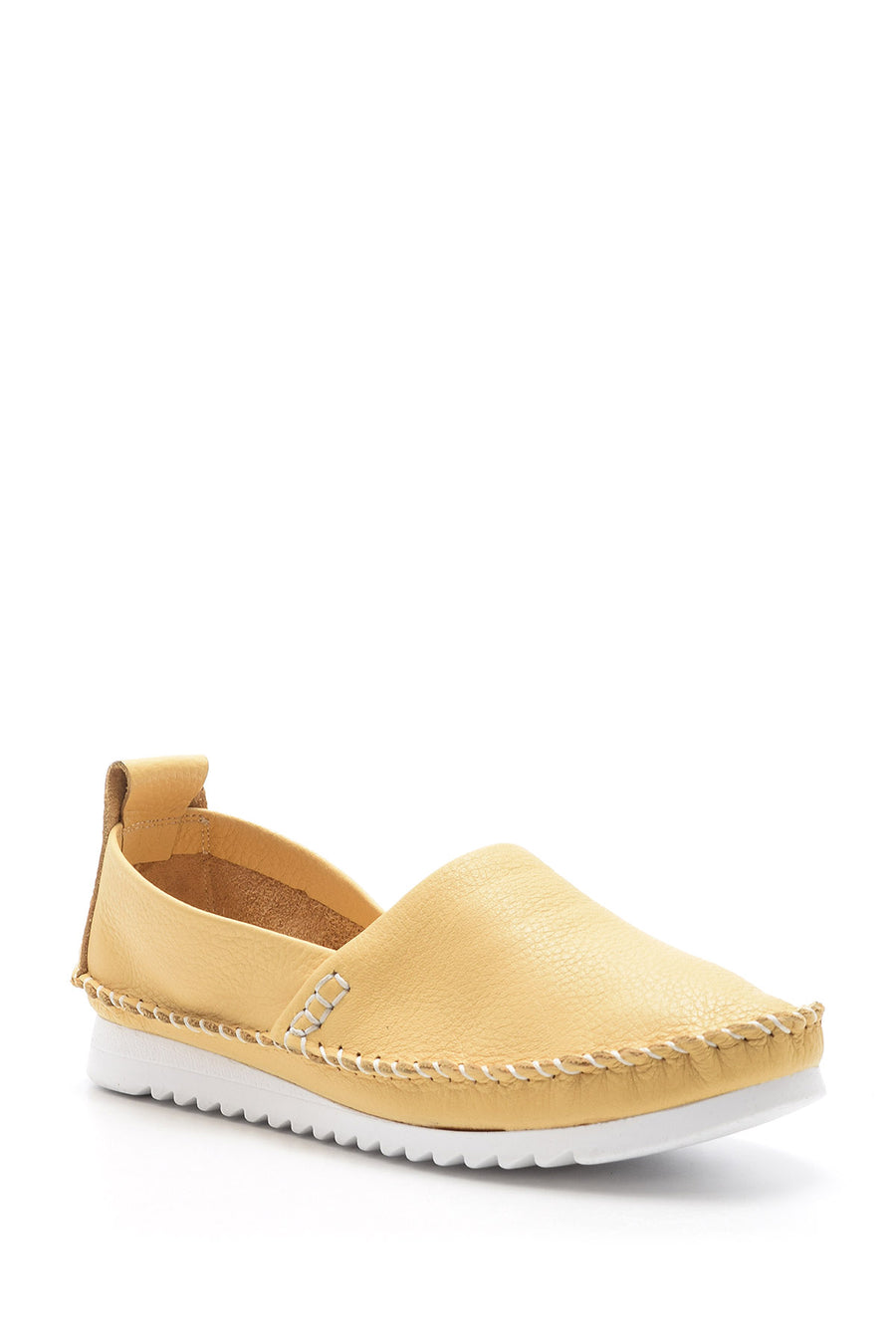 Women's Leather Loafer with Stitching Detail