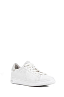 Geox Women's White Jaysen Lace-Up Leather Sneaker | Derimod