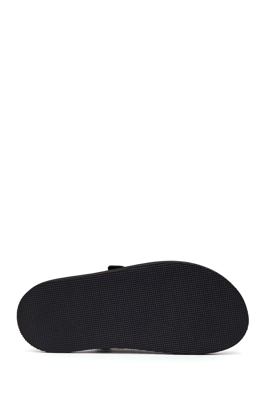 Male Black Strap Suede Slipper