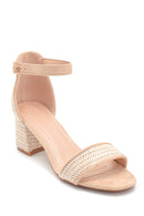 Women's Straw Detailed Heeled Sandals | Derimod