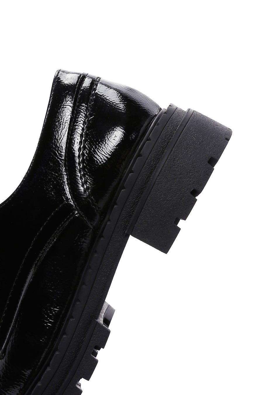 Women's Black Patent Leather Casual Shoes