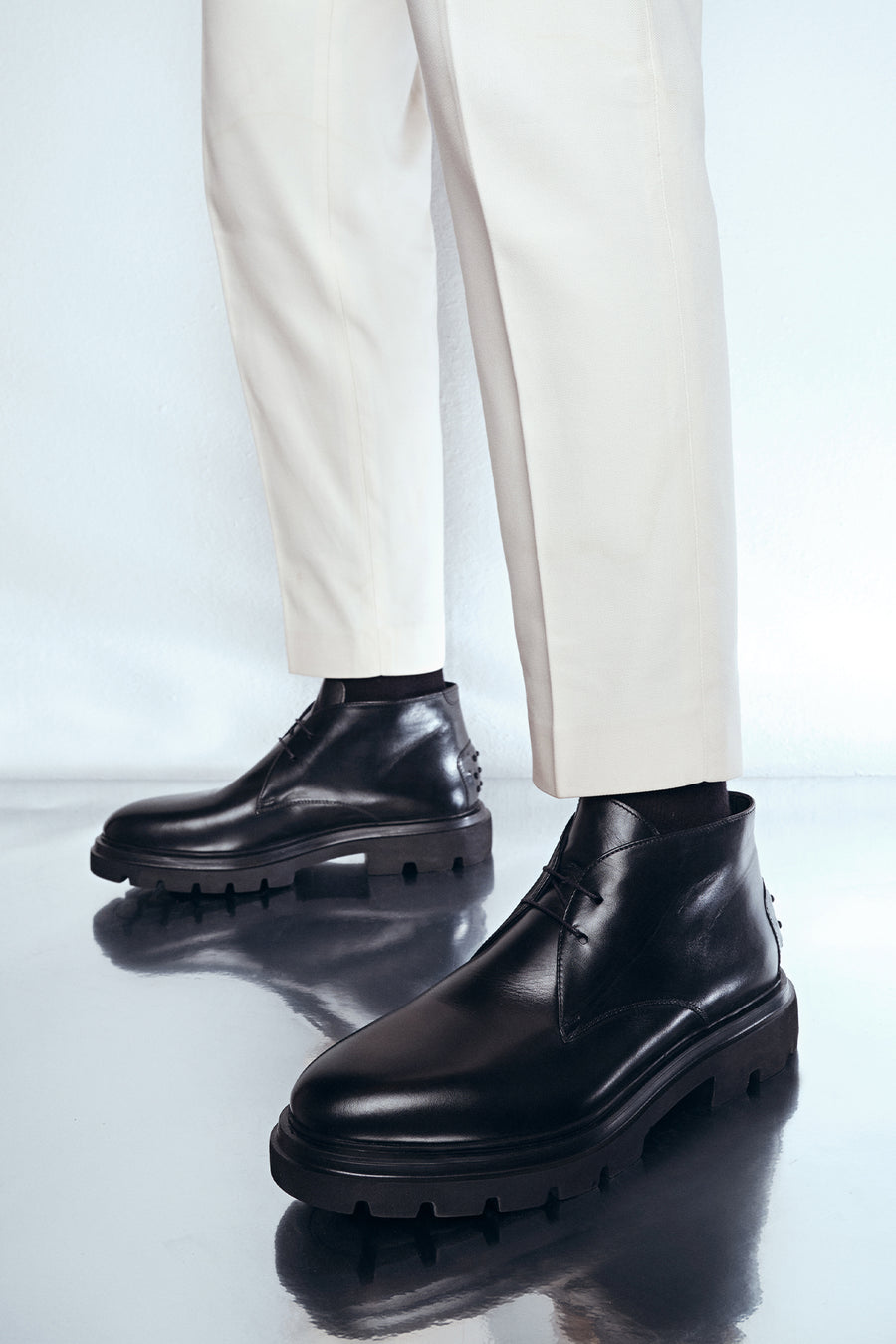 Men's Black Casual Leather Boots 23WFD606218 | Derimod