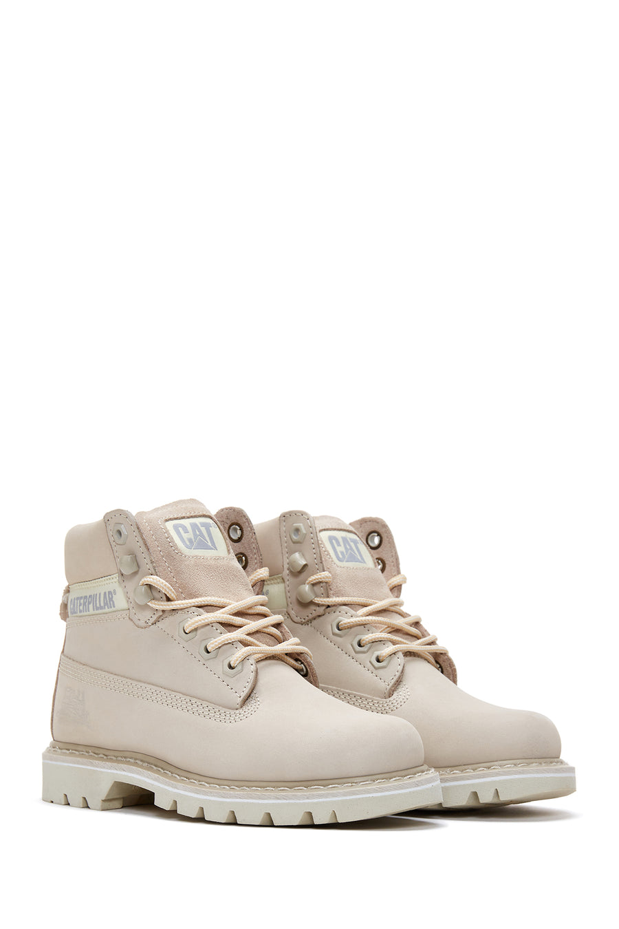 Caterpillar Women's Beige Nubuck Leather Colorado Boots