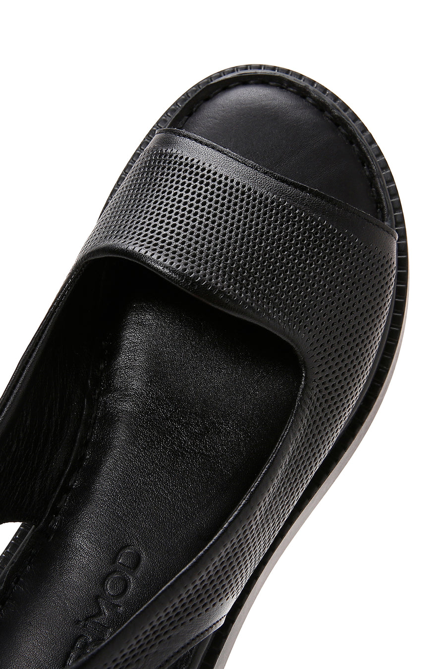 Kadın Siyah Deri Comfort Sandalet