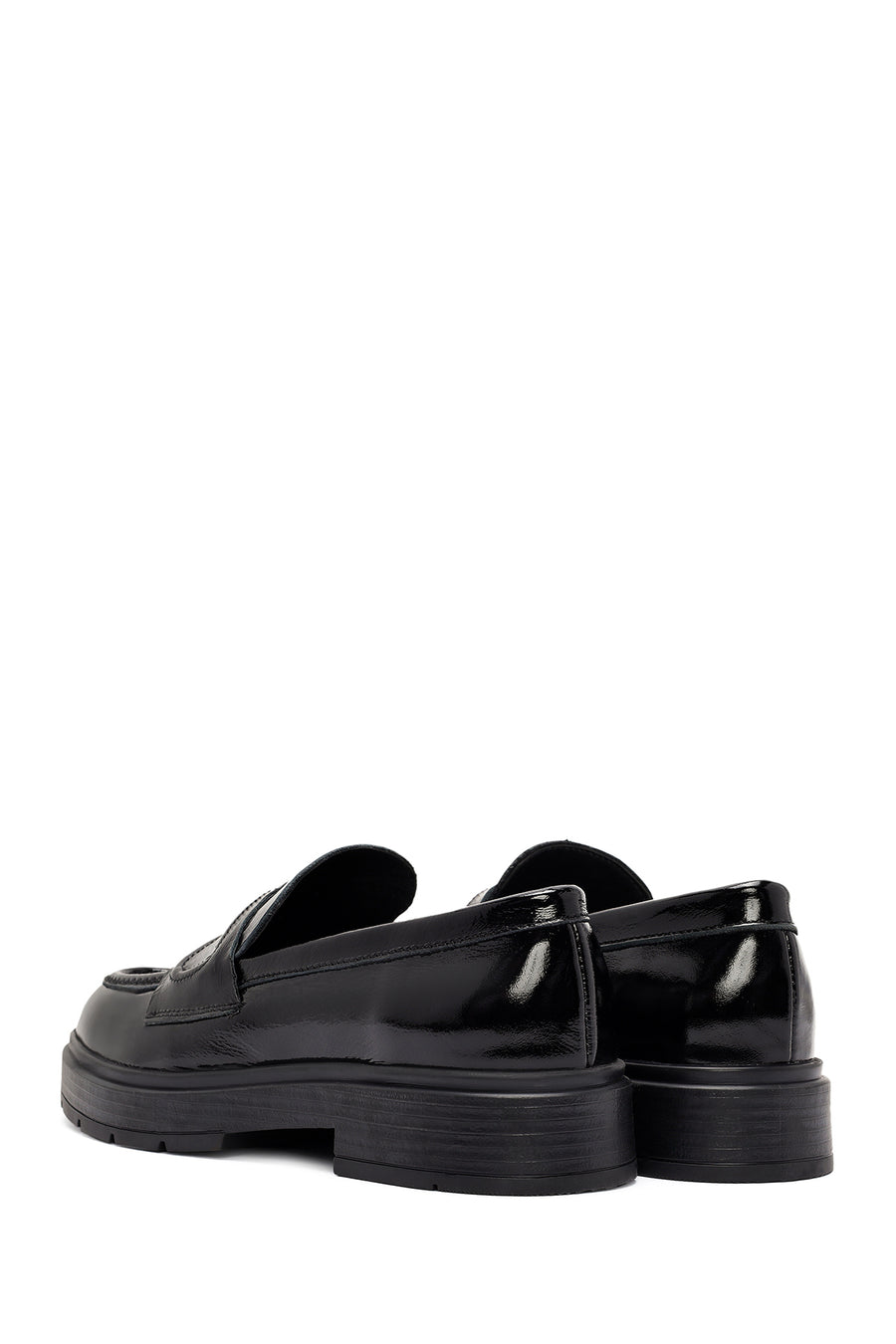 Women's Black Patent Leather Moccasin Loafer