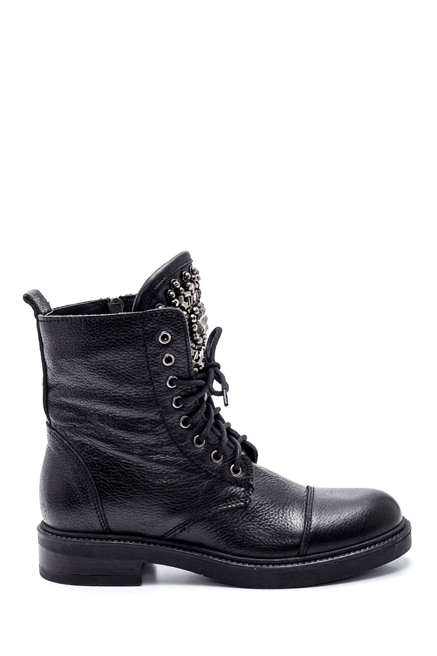 Women's Leather Stone Boots 21WFD1809FT | Derimod