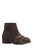 Women's Suede Buckle Boots | Derimod