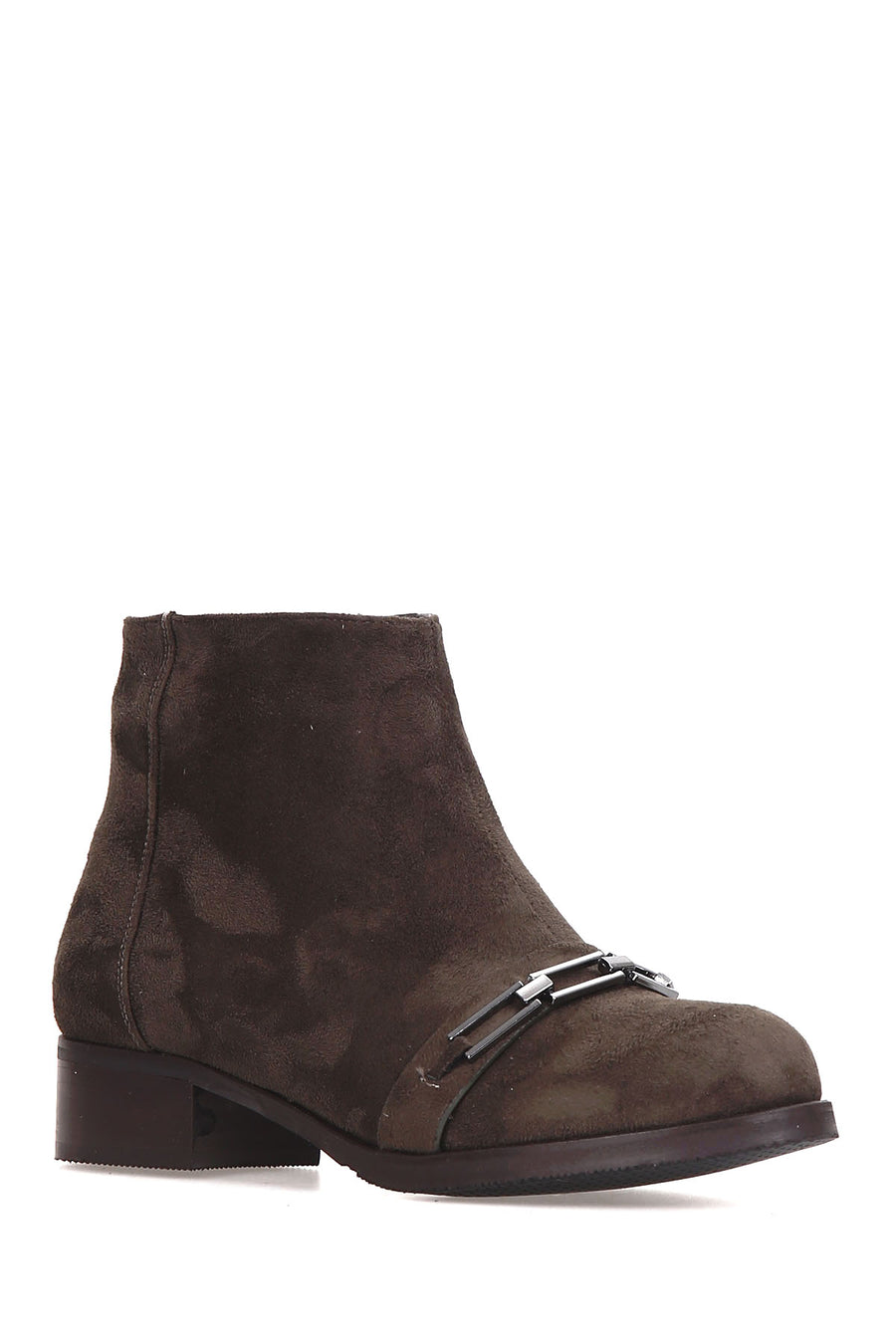 Women's Suede Buckle Boots