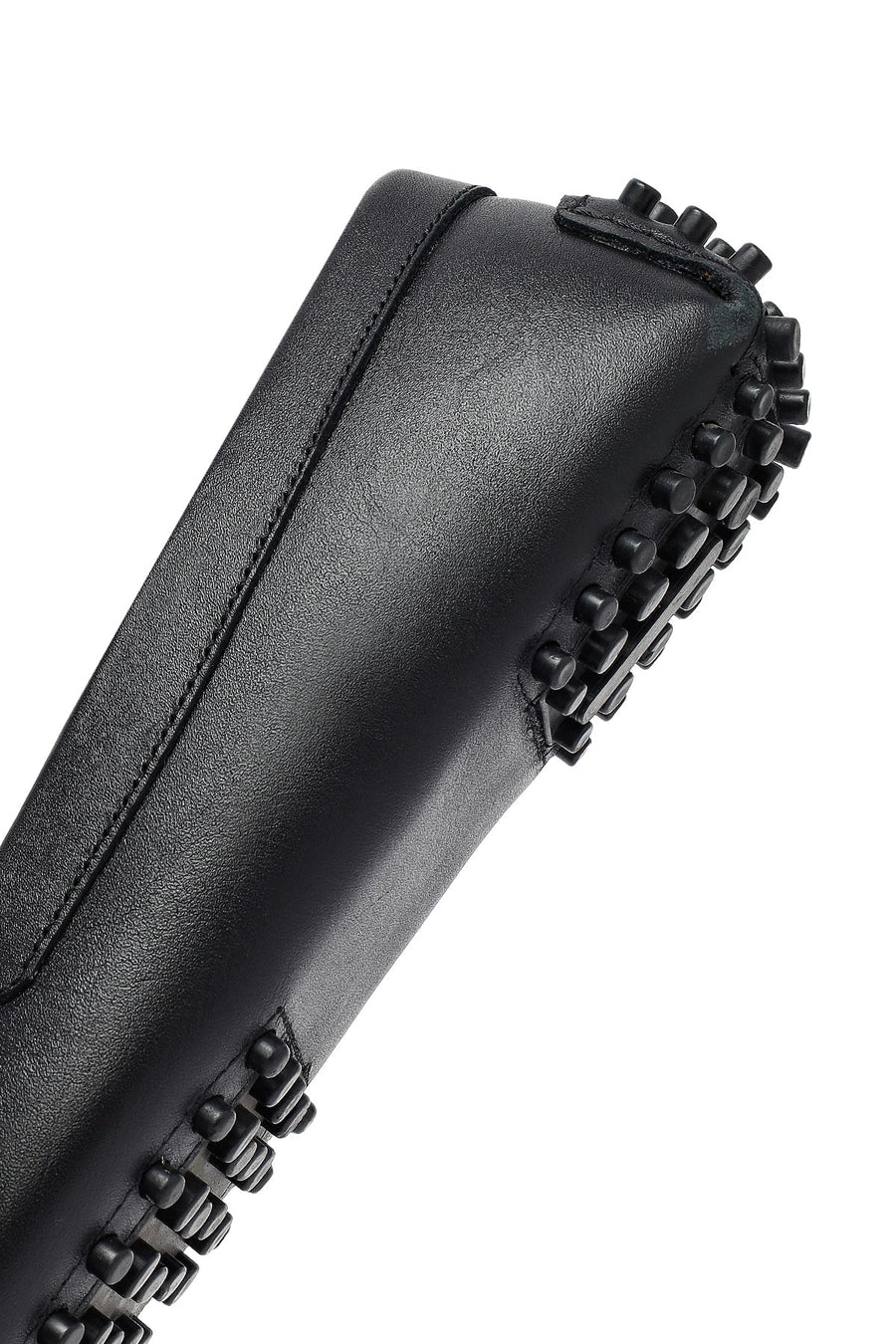 Woman Black Buckle Leather Loafer