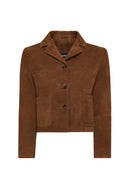 Jill Women's Brown Short Leather Jacket | Derimod