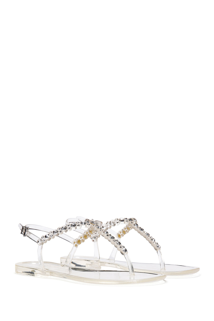 Women's Transparent Jelly Sandals with Stones